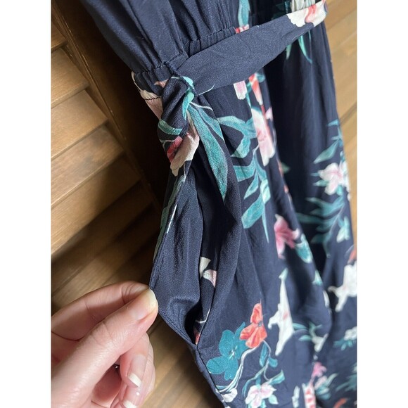 Amour Vert Silk Saint Cloud Floral Wrap Belted Jumpsuit Size Small - Picture 5 of 8